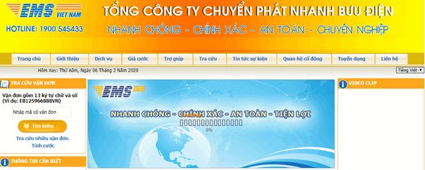 Tra cứu mã vận đơn trên Web