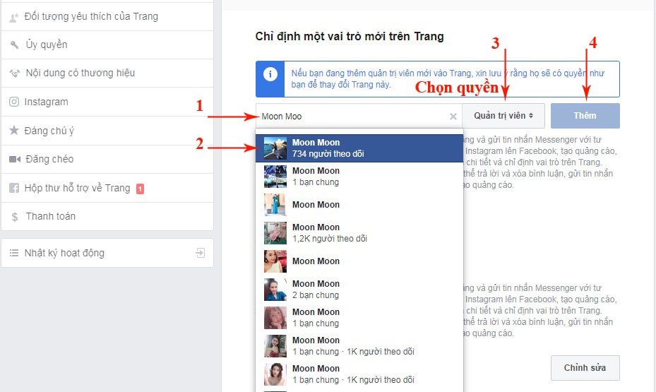cách thêm admin cho page facebook cách thêm admin cho page facebook