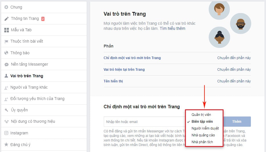 thêm quản trị viên cho fanpage thêm quản trị viên cho fanpage