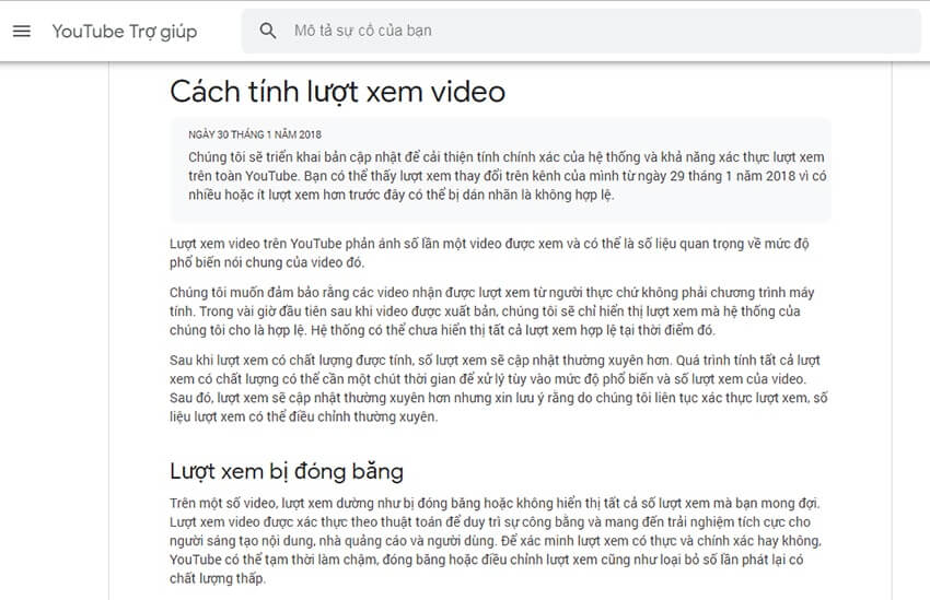 Công bố chính thức cách tính view youtube trên Website của Google Công bố chính thức cách tính view youtube trên Website của Google