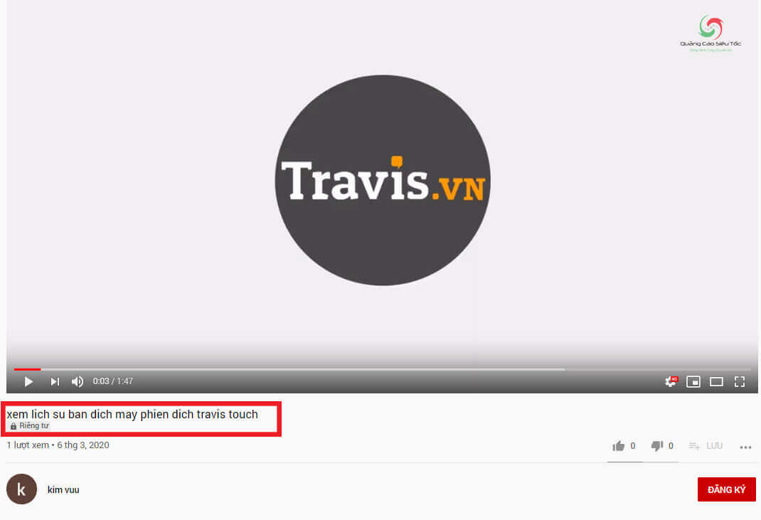 Xem video riêng tư trên Youtube thành công Xem video riêng tư trên Youtube thành công