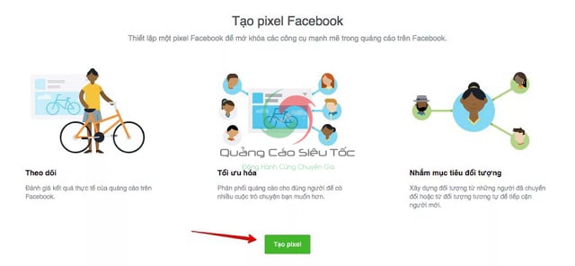 Tạo pixel Facebook Code từ trình quản lý quảng cáo