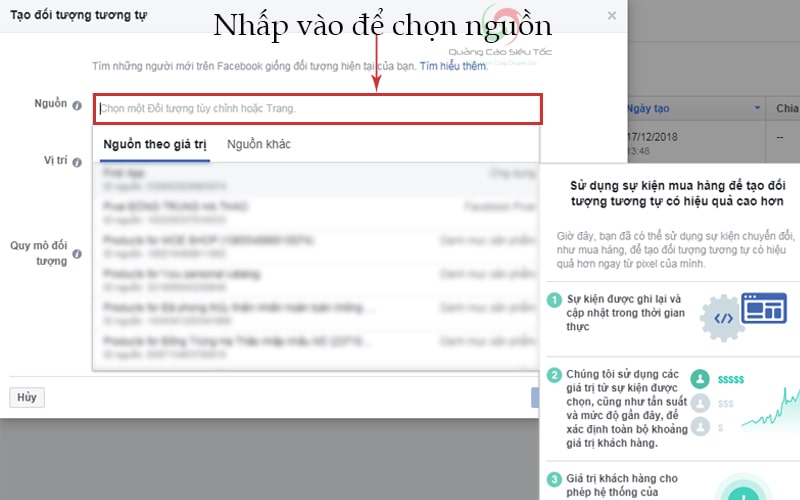 Chọn nguồn trước khi khởi tạo đối tượng tương tự facebook Chọn nguồn trước khi khởi tạo đối tượng tương tự facebook