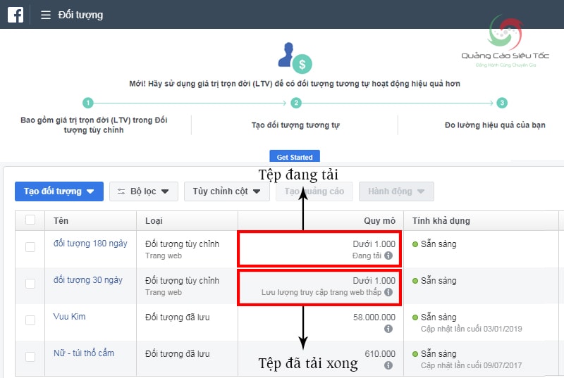 Kiểm tra trạng thái tệp Custom Audience Facebook Kiểm tra trạng thái tệp Custom Audience Facebook