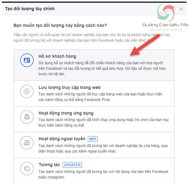 Tại cửa sổ Đối tượng tùy chỉnh các bạn chọn Hồ sơ khách hàng Tại cửa sổ Đối tượng tùy chỉnh các bạn chọn Hồ sơ khách hàng