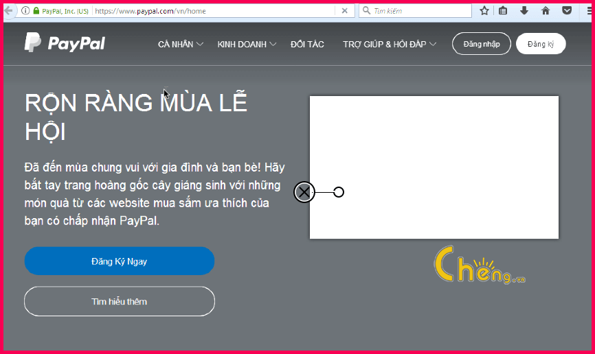 Giao diện đăng ký Paypal mới nhất