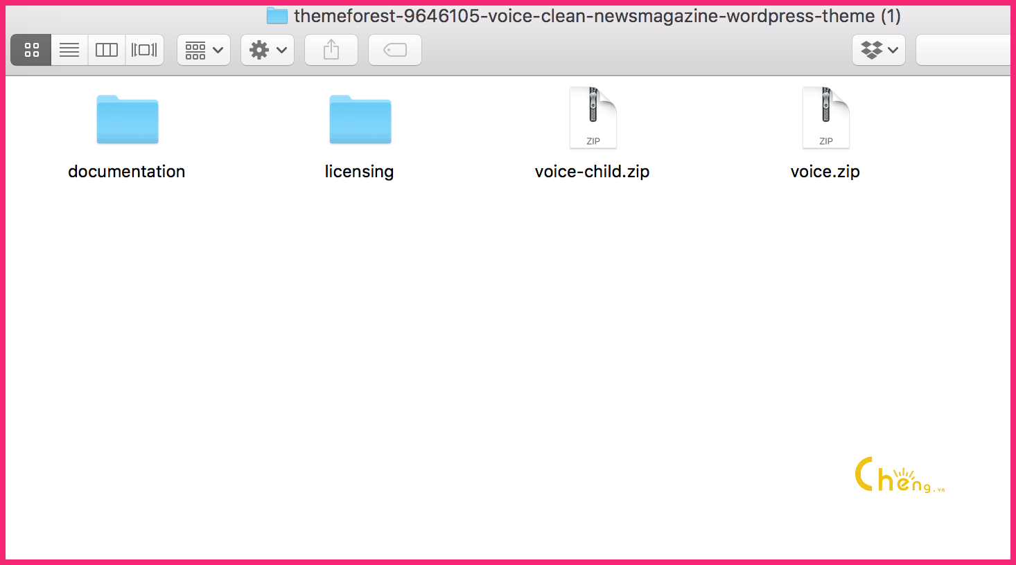 Tải theme về cài đặt
