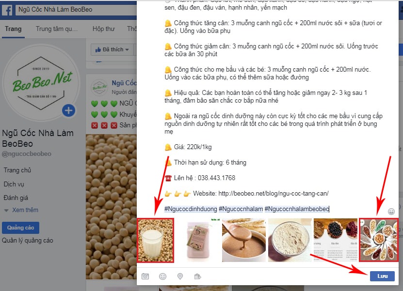 thêm ảnh vào bài viết đã đăng trên facebook