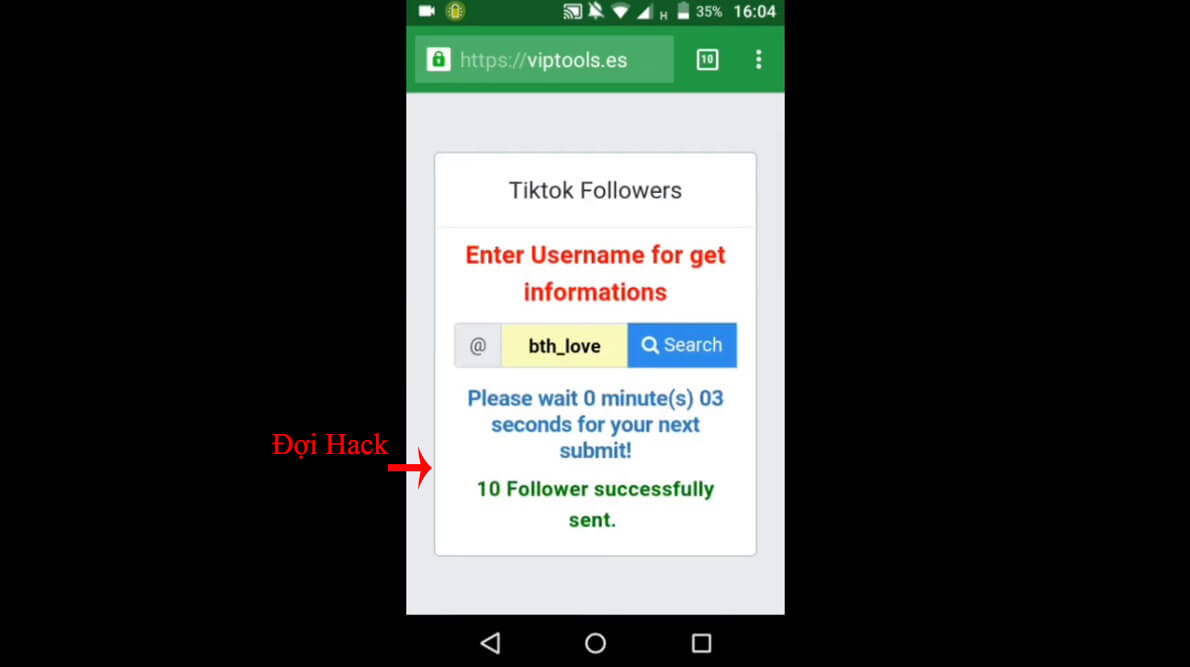hack người theo dõi tiktok