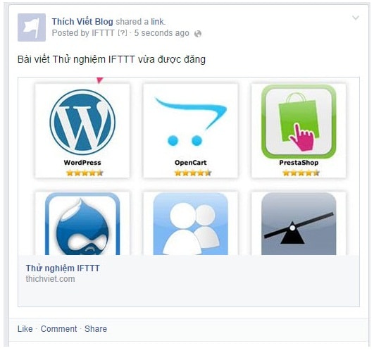 IFTTT Là Gì? Chia Sẻ Nội Dung Website Lên Facebook Tự Động